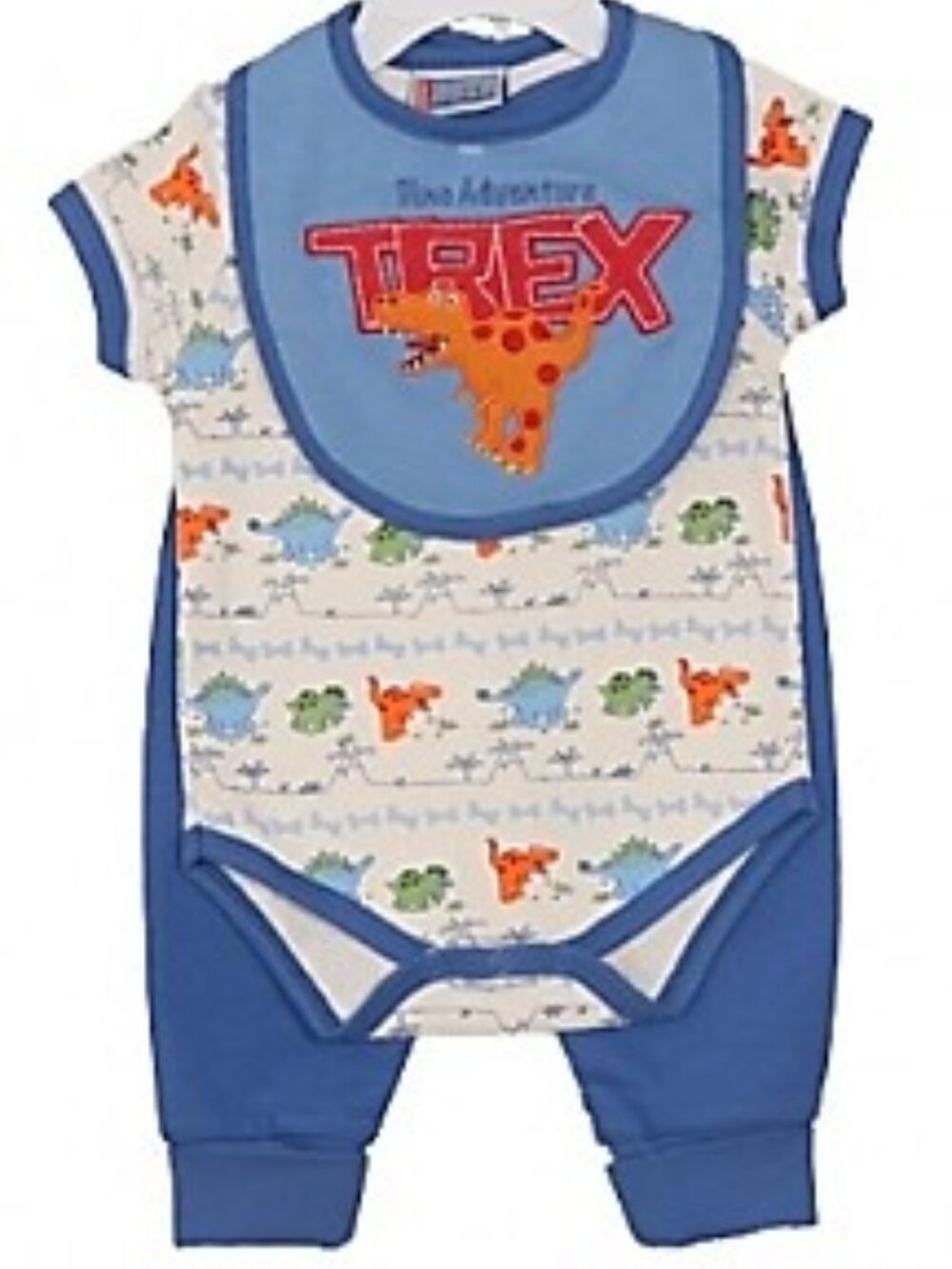 Only Boys - 3-Pc Baby Boys' Dinosaur Onesie Set